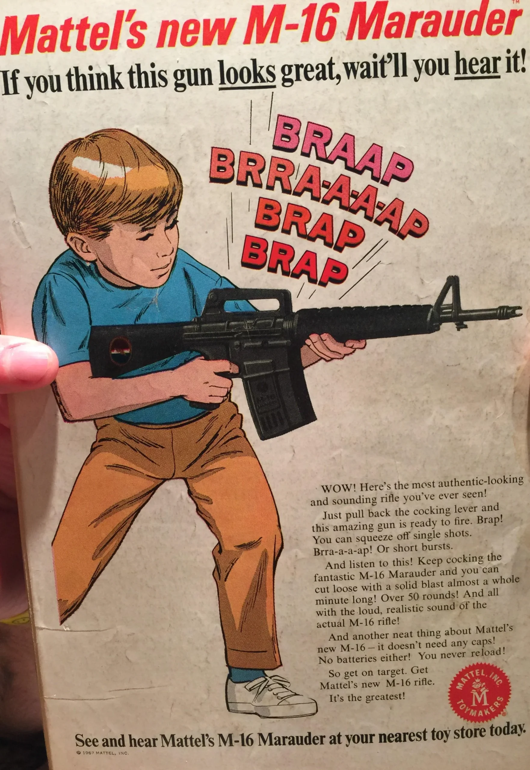 Mattel Gun Ad